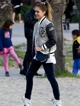 Jessica Alba Varsity Jacket