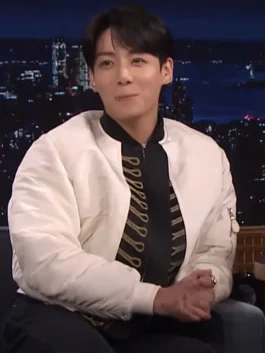 Jungkook Standing Next To You White Jacket back