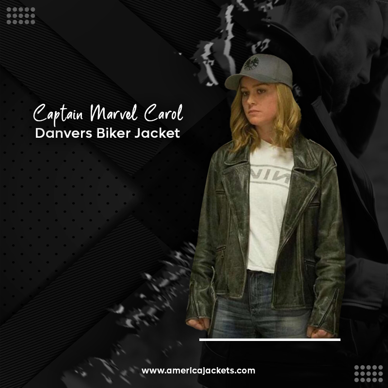 Captain Marvel Carol Danvers Biker Jacket