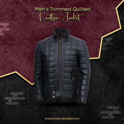 Men’s Trimmed Quilted Leather Jacket