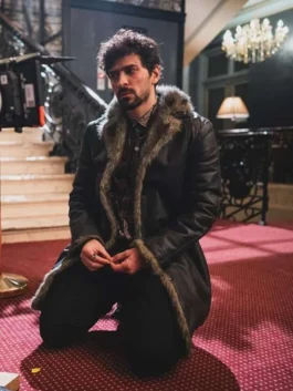 April X Ronny Shearling Leather Coat