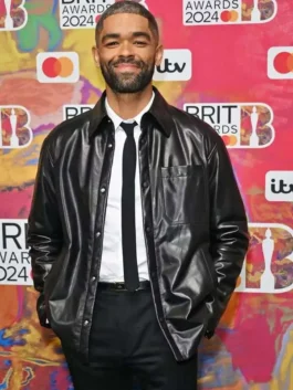 BRIT Awards Kingsley Ben-Adir Leather Jacket