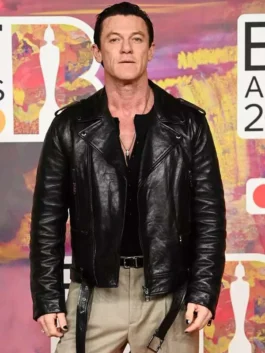 BRIT Awards Luke Evans Leather Jacket