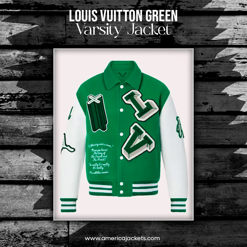 Louis Vuitton Green Varsity Jacket