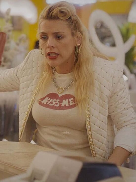 Single Drunk Female S02 Busy Philipps Quilted Leather Jacket