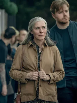 Slow Horses Saskia Reeves Brown Jacket front