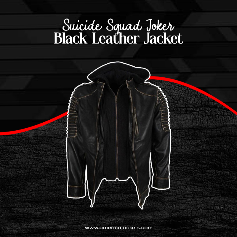 Suicide Squad Joker Black Leather Jacket