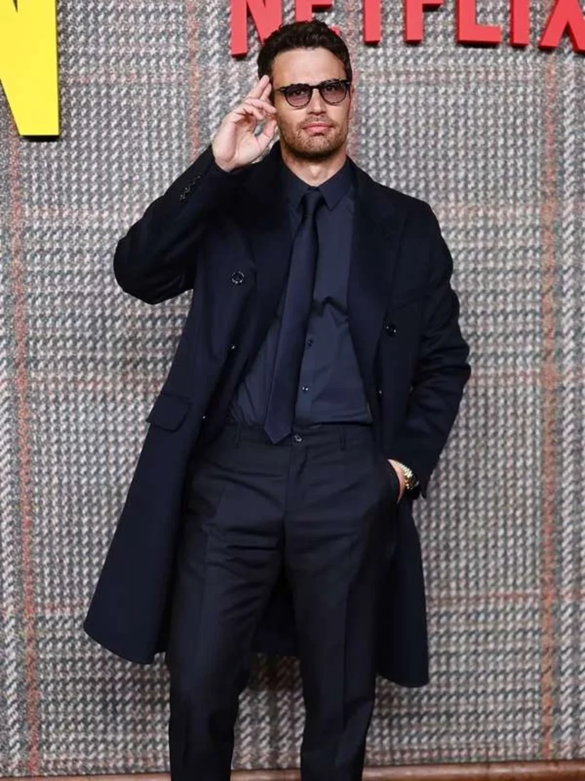 Theo James Black Coat - Premiere Night Horniman Black Coat