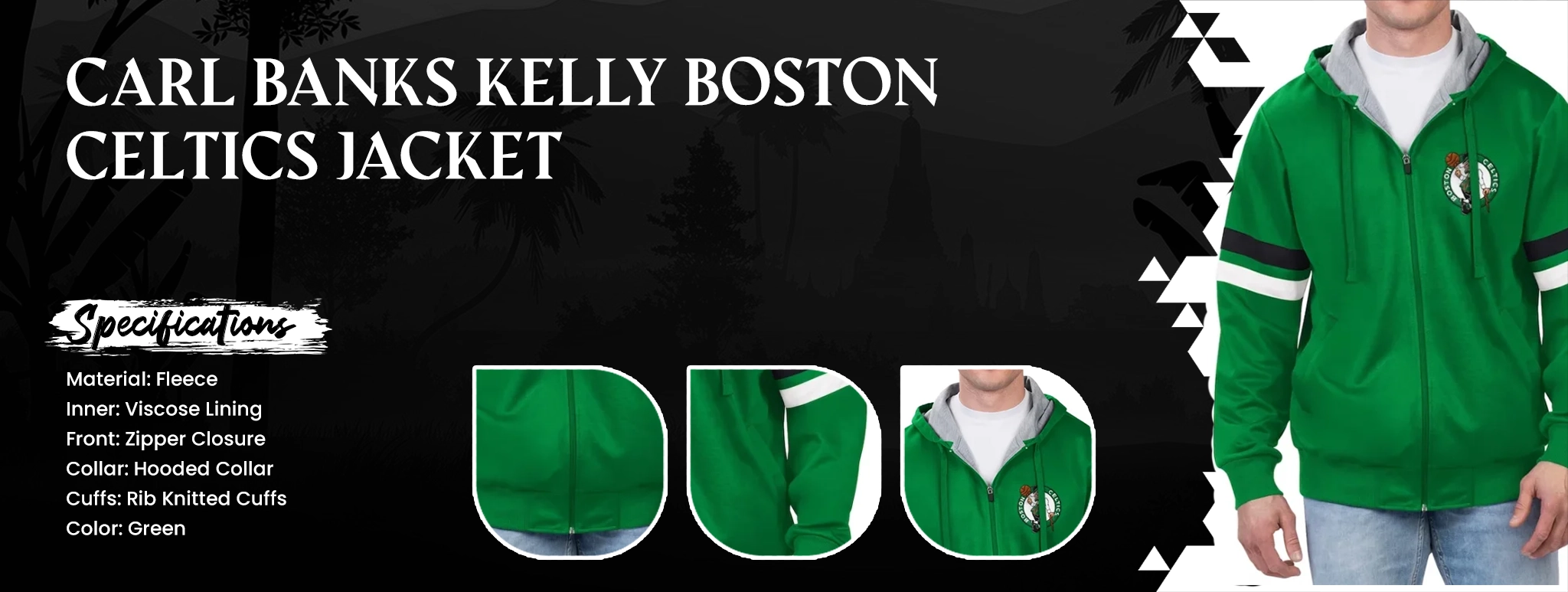 Carl Banks Kelly Boston Celtics Jacket