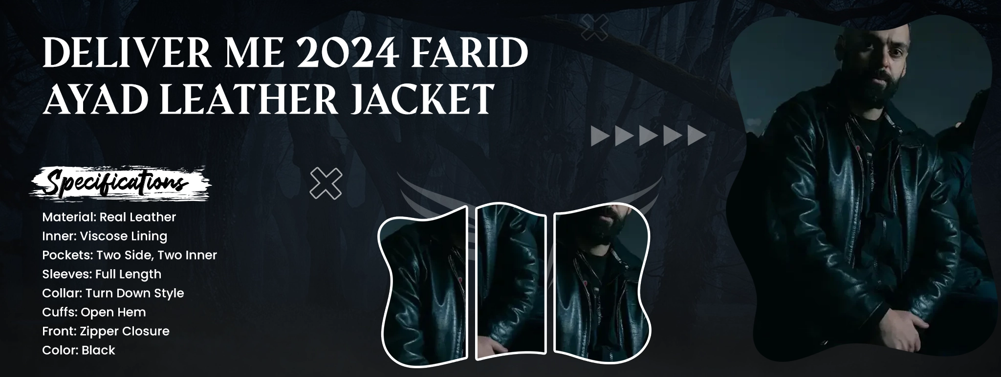 Deliver Me 2024 Farid Ayad Leather Jacket