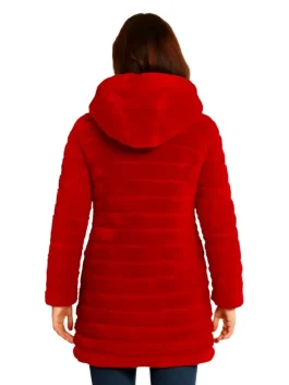 Elsbeth Carrie Preston Hooded Puffer Fur Coat (Back)