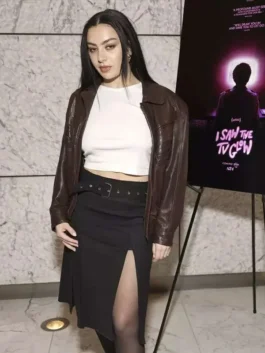 I Saw the TV Glow Charli XCX Leather Jacket