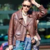 NYC 2024 Gigi Hadid Leather Jacket