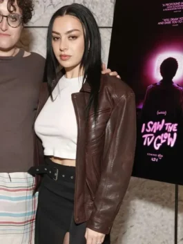 Premiere Charli XCX Brown Leather Jacket