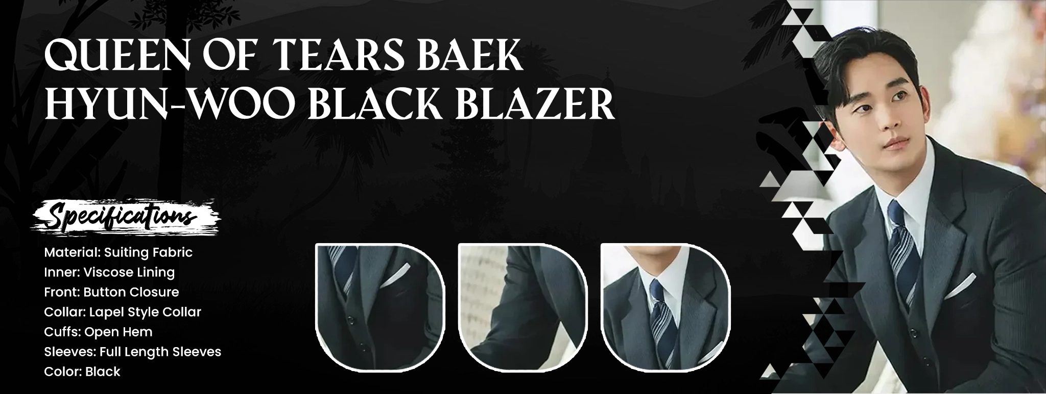 Queen of Tears Baek Hyun-woo Black Blazer
