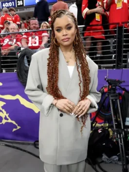 Super Bowl LVIII Andra Day Grey Suit