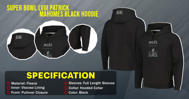Super Bowl LVIII Patrick Mahomes Black Hoodie