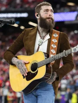 Super Bowl Post Malone Brown Blazer