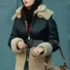 The Gentlemen Kaya Scodelario Shearling Leather Jacket