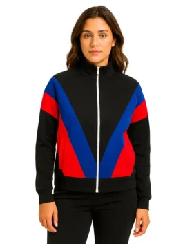 iHeartRadio Jessica Betts Bomber Jacket model (Front)