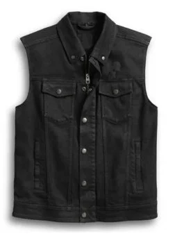 Black Denim Motorcycle Jackets For Men