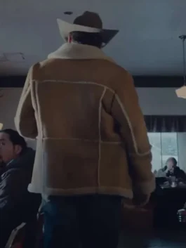 Brown Shearling Suede Leather Jacket