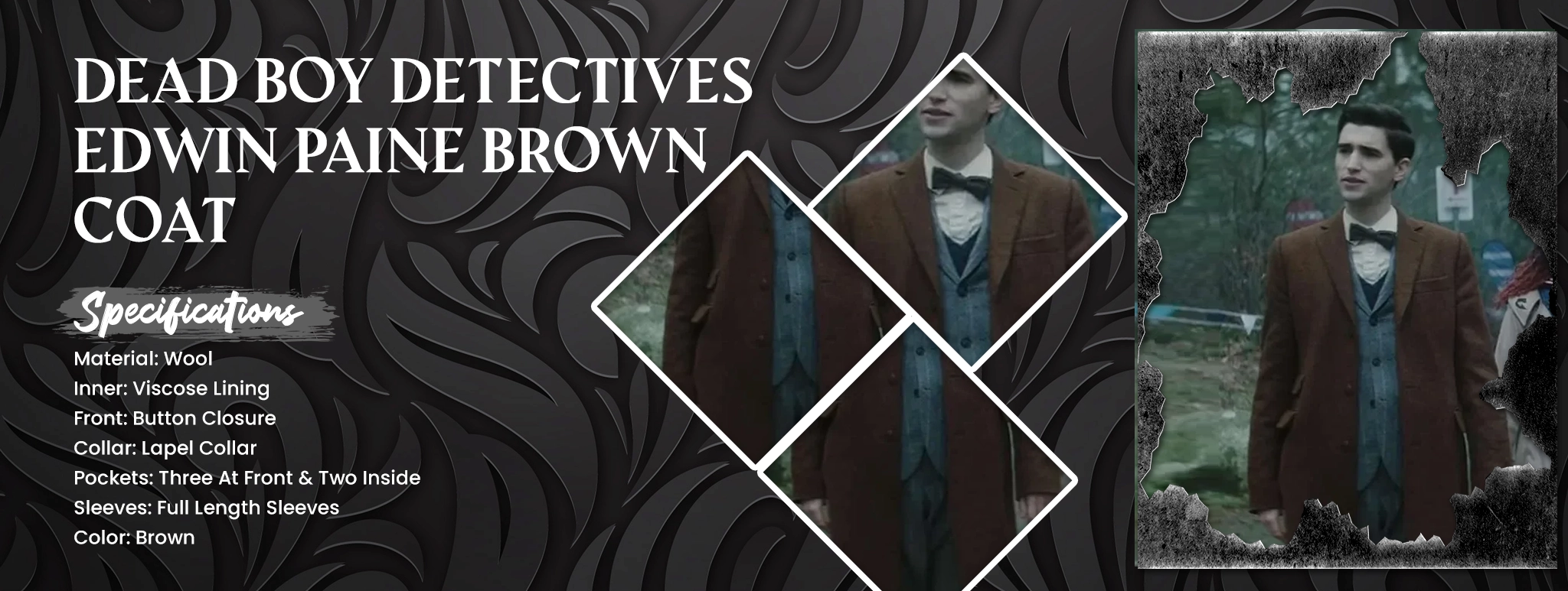 Dead Boy Detectives Edwin Paine Brown Coat