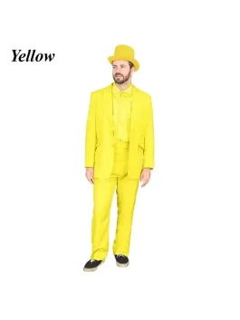 Yellow dumb and dumber suit costume for adults, stylish alternative to the famous dumb and dumber blue and orange suits.