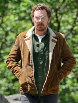 Eric Benedict Cumberbatch Brown Shearling Jacket