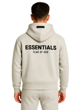 Grey Essentials Hoodie Fear of God (Back)
