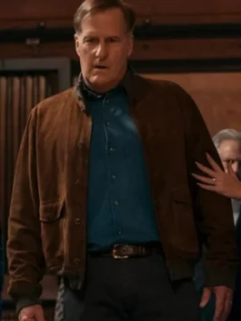 Jeff Daniels Brown Suede Jacket