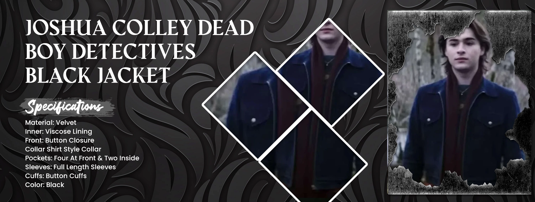 Joshua Colley Dead Boy Detectives Black Jacket