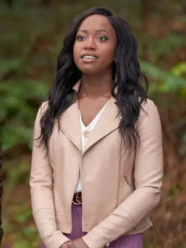 Legend Of The Lost Locket Natasha Burnett Beige Leather Jacket