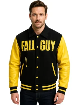 Ryan Gosling The Fall Guy Yellow Varsity Jacket