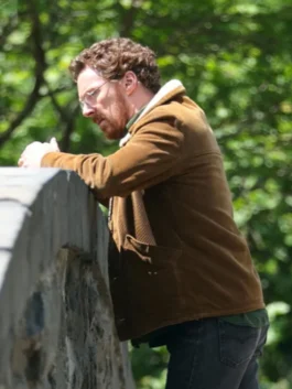Vincent Eric Tv Mini Series 2024 Benedict Cumberbatch Brown Shearling Jacket