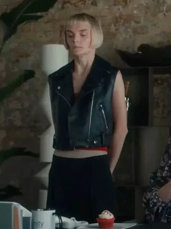 Geek Girl Betty Black Leather Vest