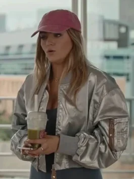 Geek Girl Daisy Jelley Silver Bomber Jacket