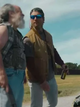 Hit Man 2024 Gary Johnson Brown Cotton Vest