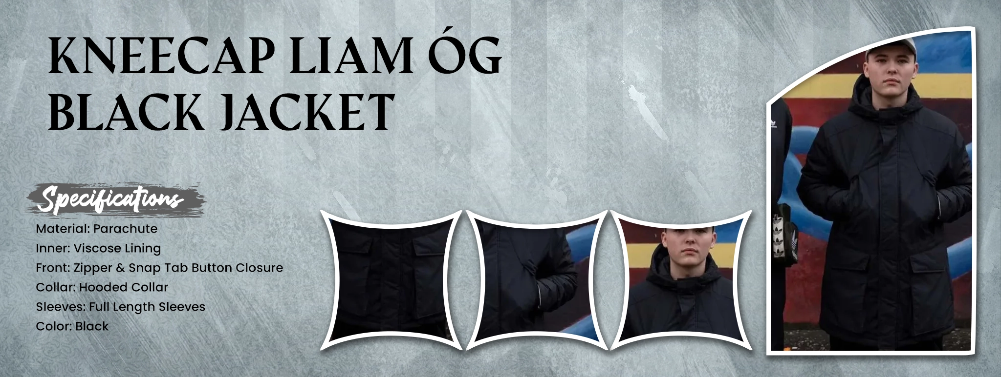 Kneecap Liam Óg Black Jacket