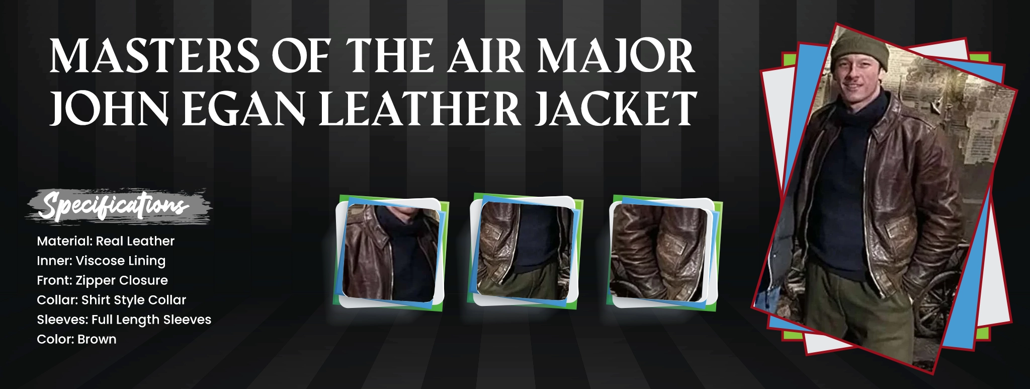 Masters Of The Air Major John Egan Leather Jacket