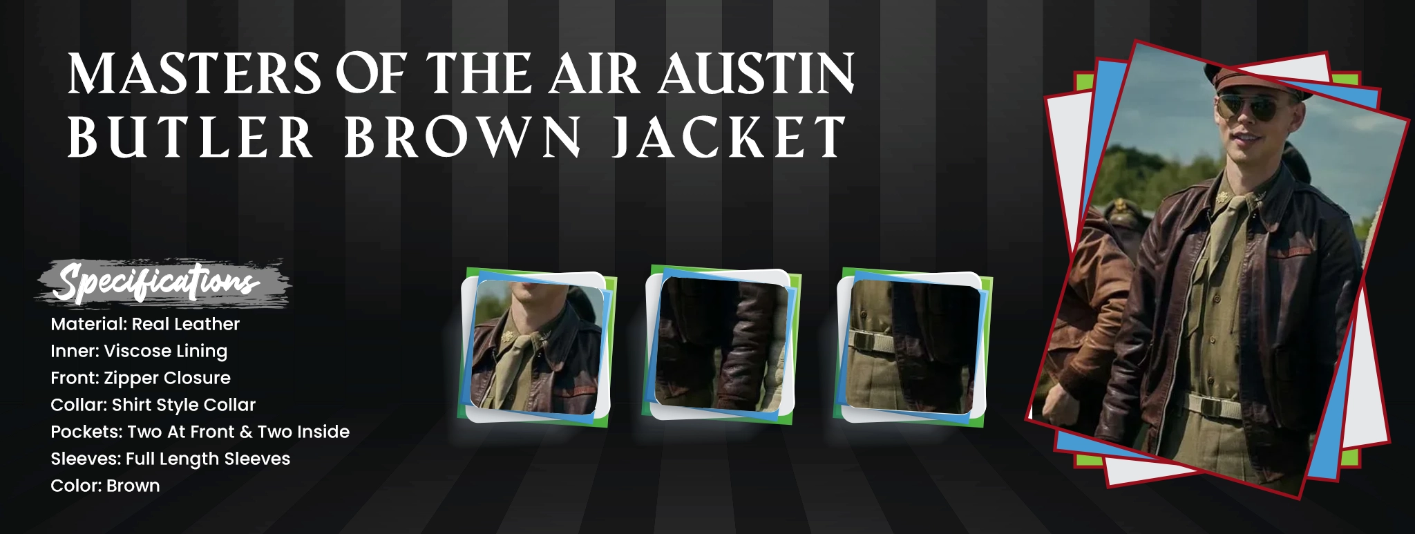 Masters of the Air Austin Butler Brown Jacket