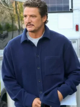 Pedro Pascal Materialists Blue Shirt