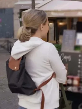 Savoring Paris 2024 Ella Weber White Zipper Hoodie