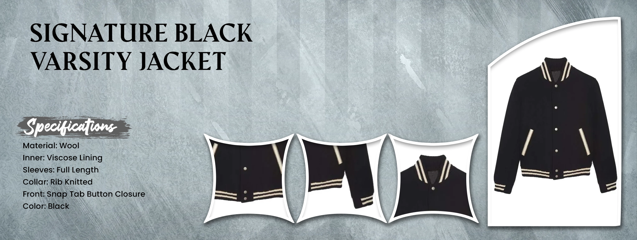 Signature Black Varsity Jacket