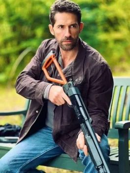 Take Cover Scott Adkins Brown Jacket