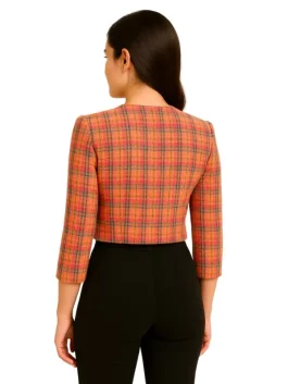 Thank You, Next Zeynep Tugce Bayat Plaid Jacket (Back)