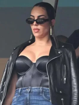 UEFA EURO Georgina Rodriguez Biker Jacket