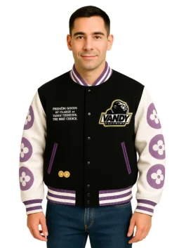 Vandy The Pink Varsity Jacket