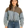 California Oversized Spliced Bomber Jacket