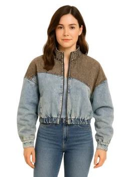 California Oversized Spliced Bomber Jacket